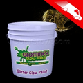 Glominex Glitter Glow Paint Yellow Gallons